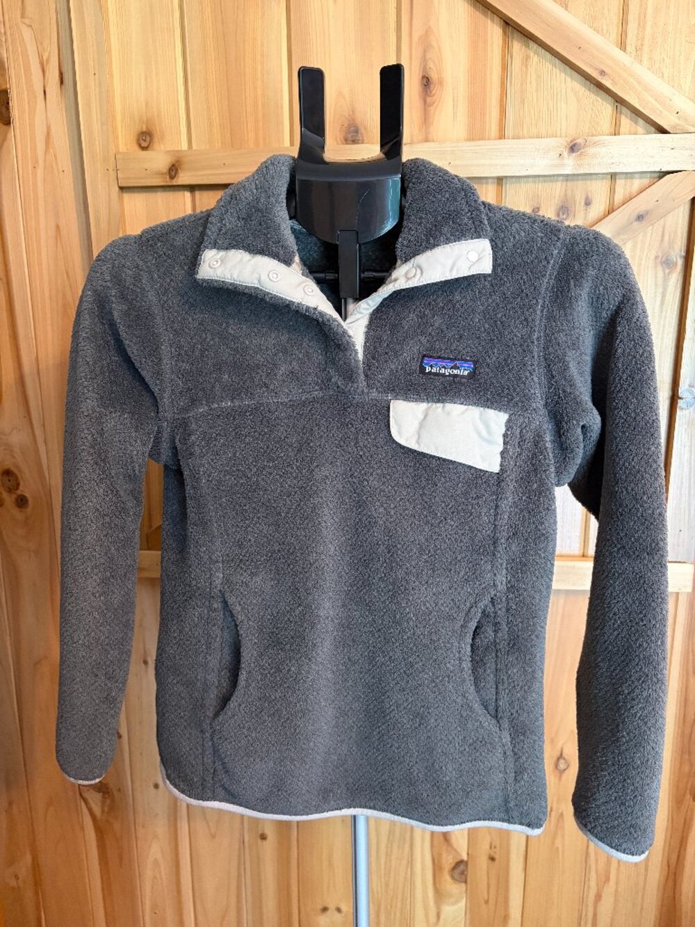 Patagonia ReTool 1/4 Snap Pullover Jacket Womens Size XS Gray Pile Sty 25442